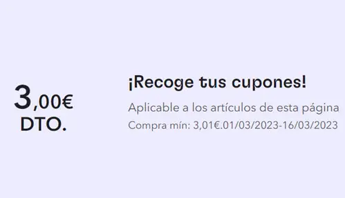 Cupón de 3€ Musts por menos