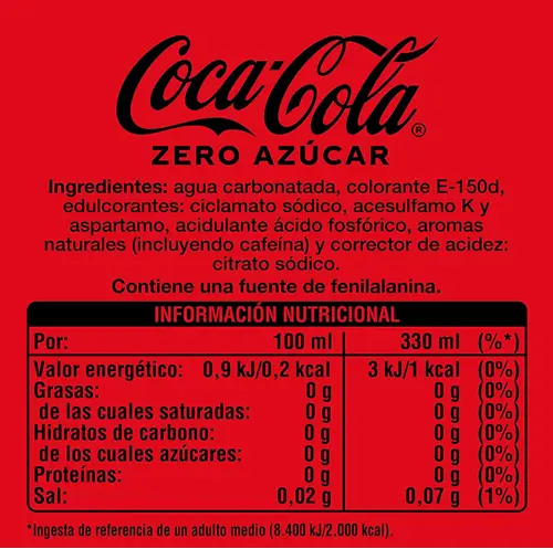 Lata Coca Cola Zero