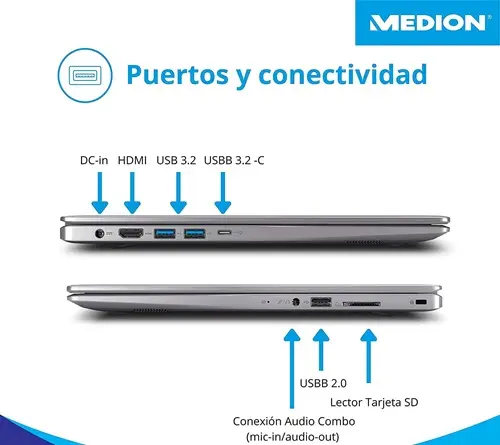 Portátil Medion Akoya 